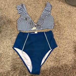 CUPSHE High Waisted Swim Suit